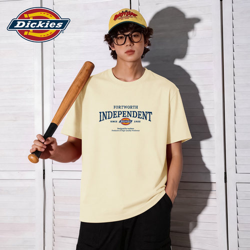 Dickies美式复古印花圆领短袖T恤