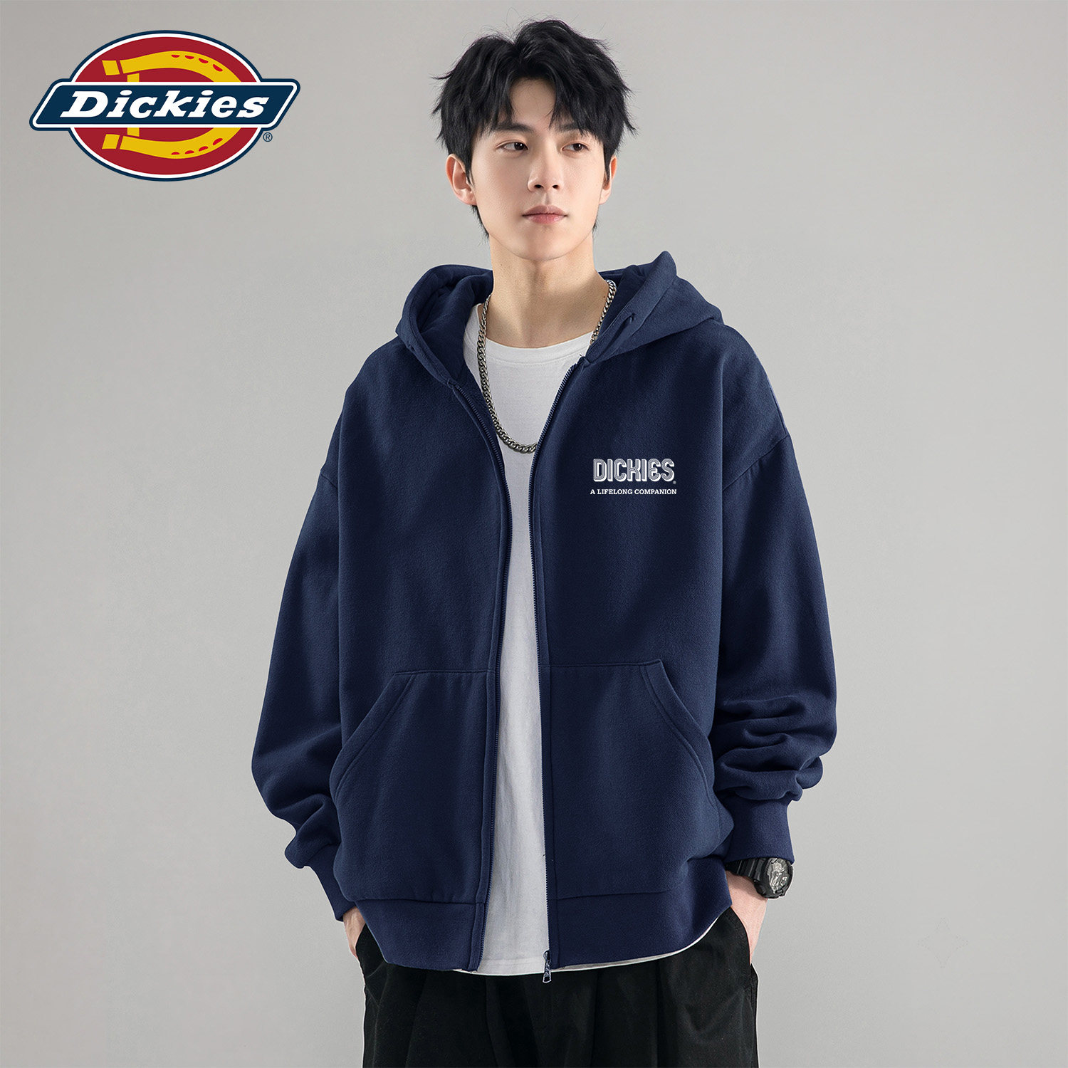 Dickies旗舰店拉链开衫卫衣男款