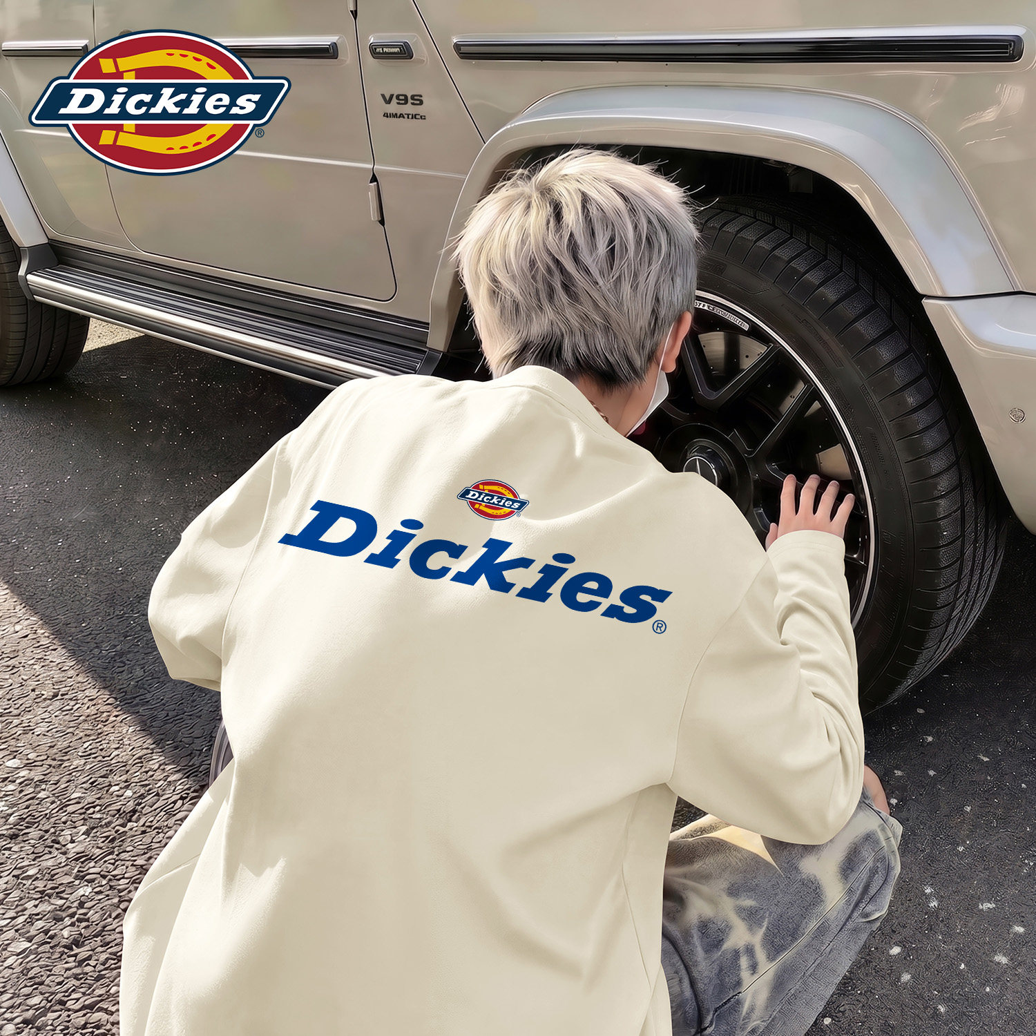 Dickies潮牌美式复古长袖圆领T恤