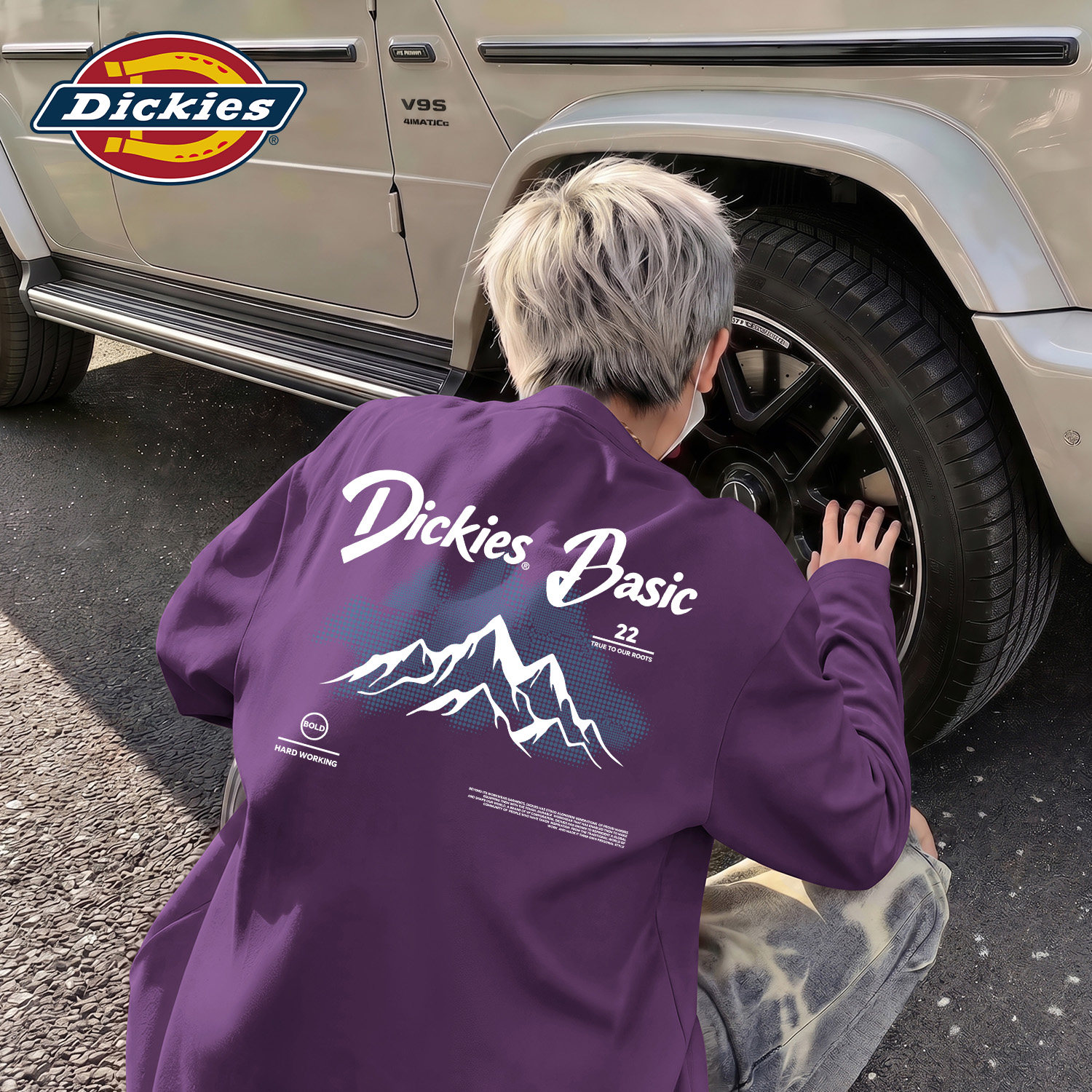Dickies潮牌男款纯棉长袖卫衣T恤
