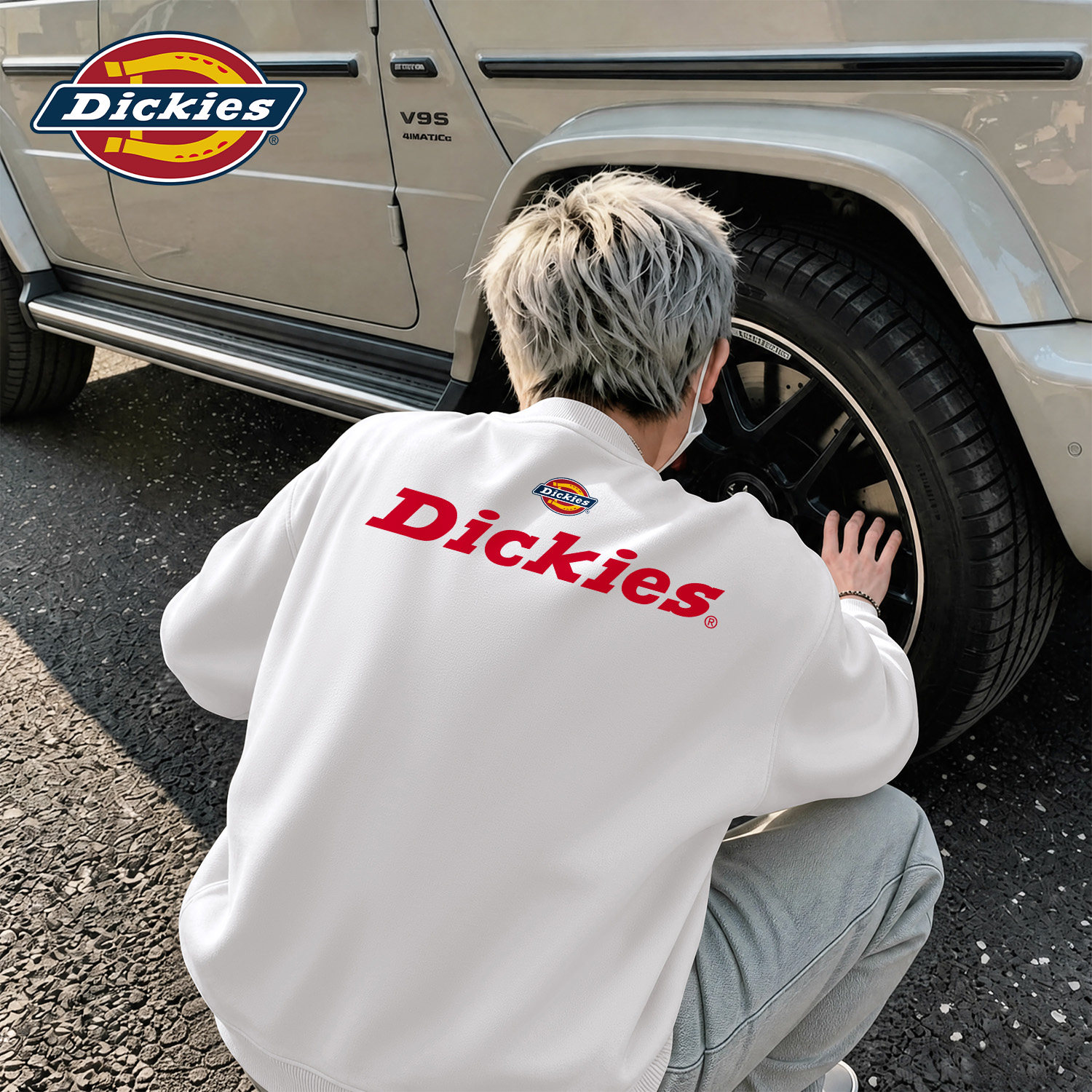 Dickies复古宽松圆领潮牌卫衣男