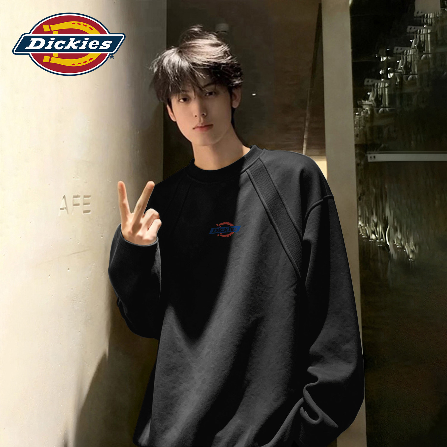 Dickies重磅长袖T恤男