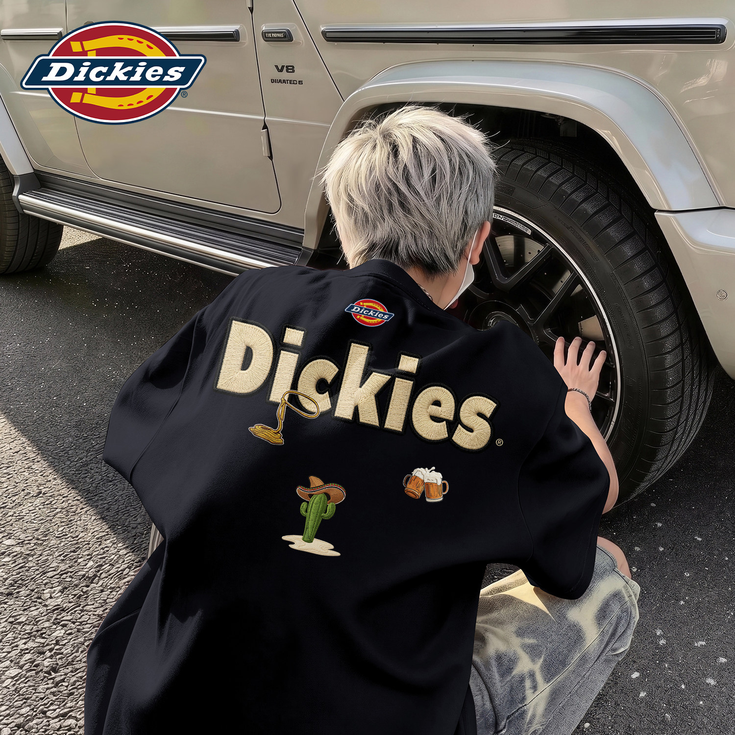 Dickies黑色短袖T恤男2026夏季