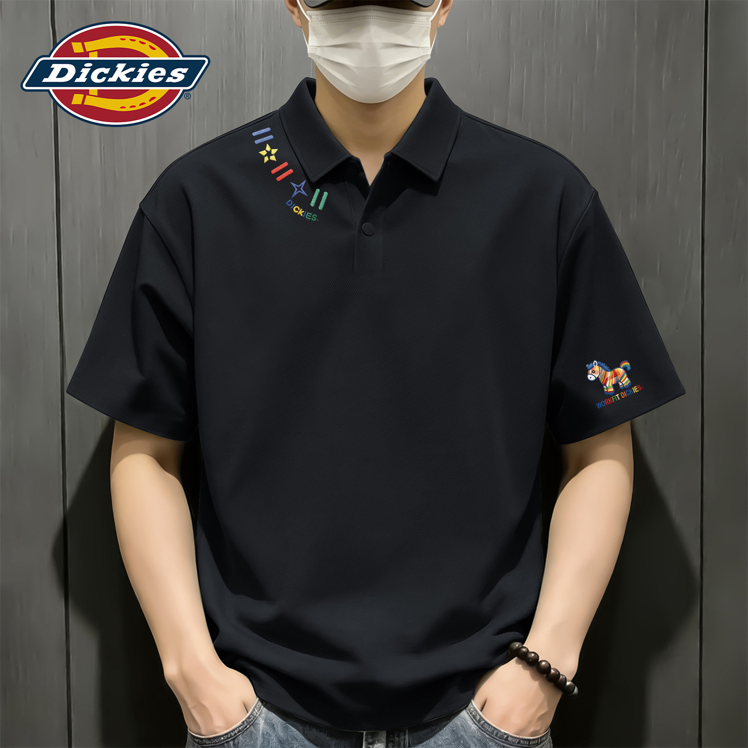 Dickies翻领短袖POLO衫男