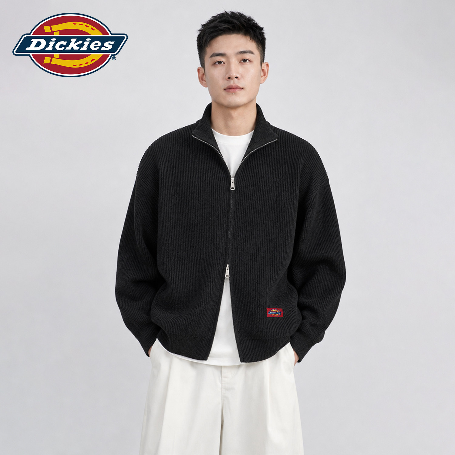 Dickies人夫感立领毛衣男