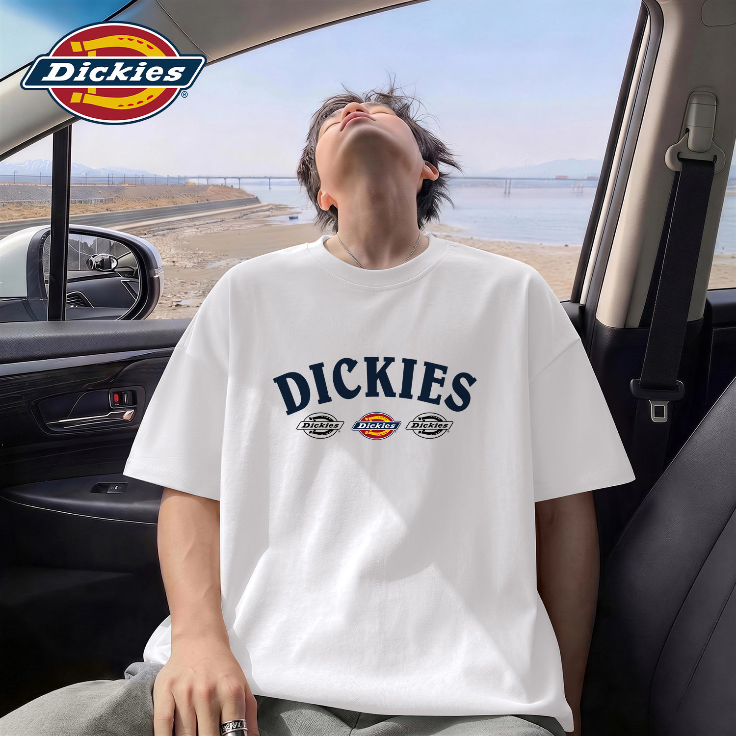 Dickies白色纯棉短袖T恤男生