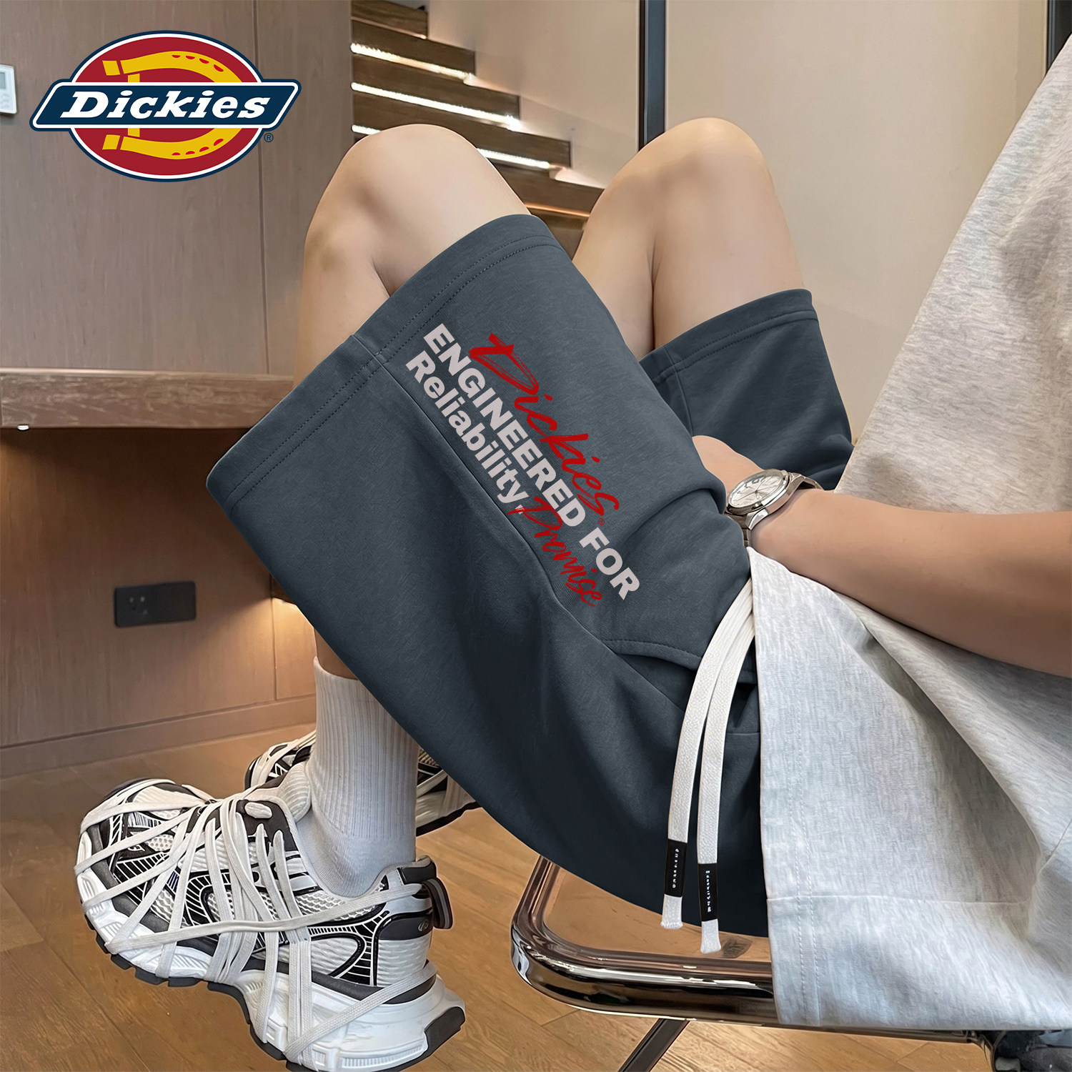 Dickies深灰色运动短裤男生