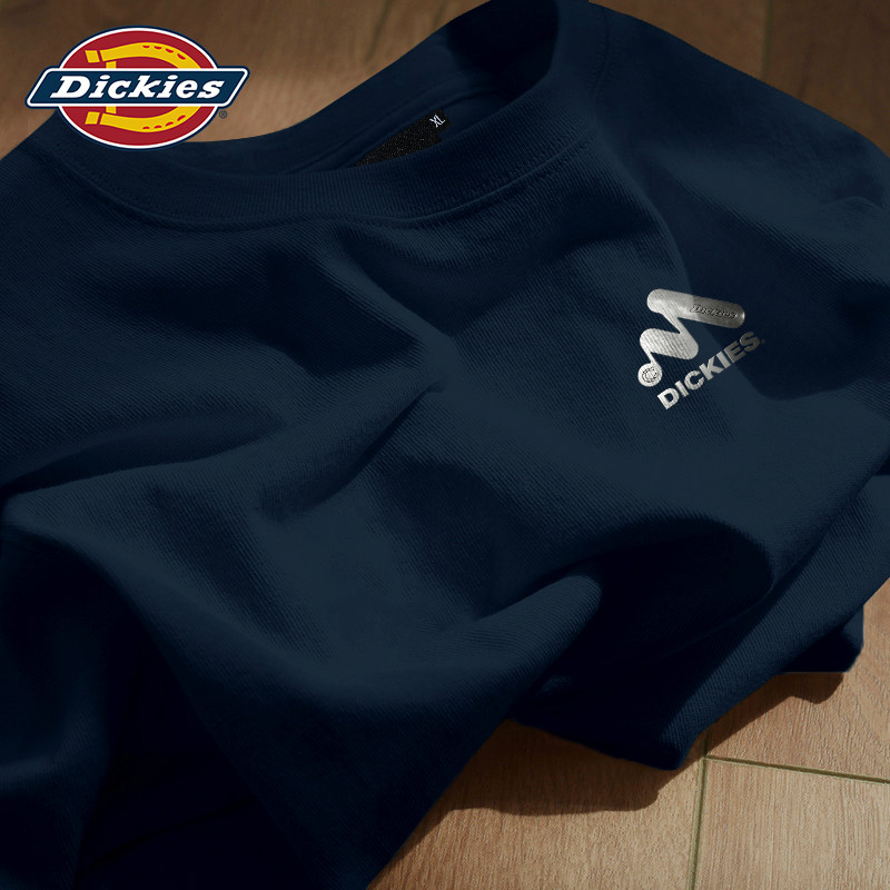 Dickies藏青色纯棉短袖T恤男生