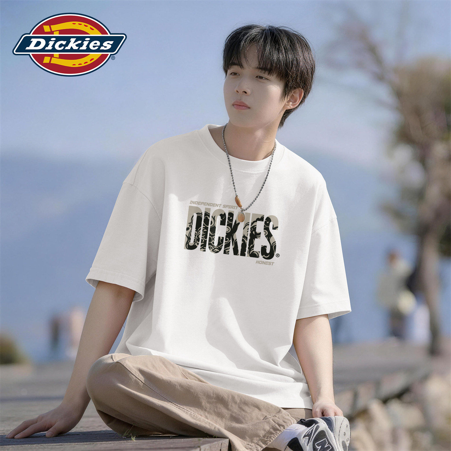 Dickies白色纯棉短袖t恤
