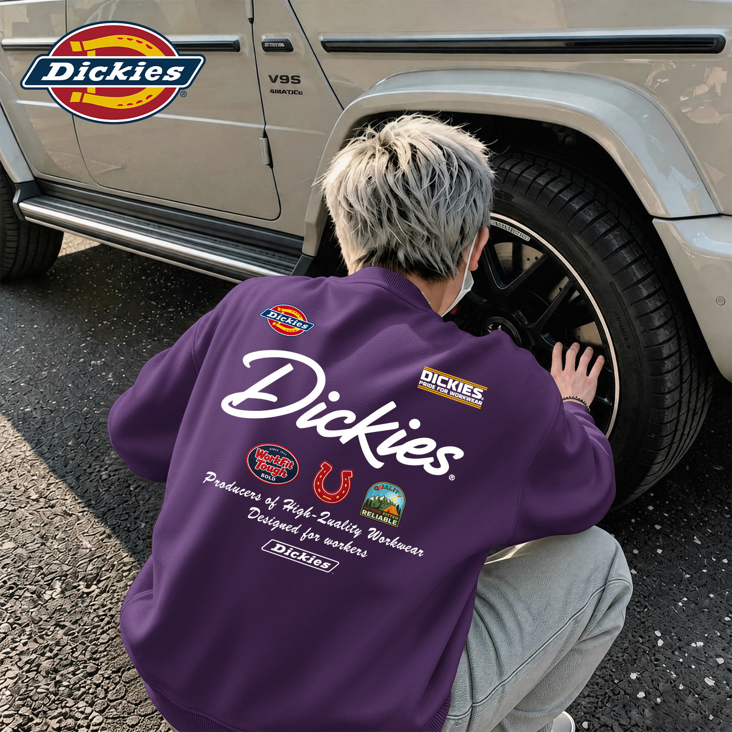 Dickies美式街头感圆领潮牌卫衣