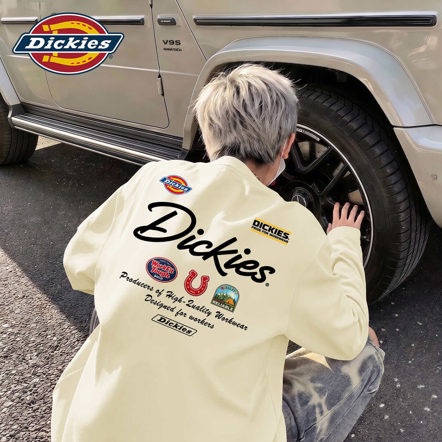 Dickies男款美式复古长袖t恤上衣