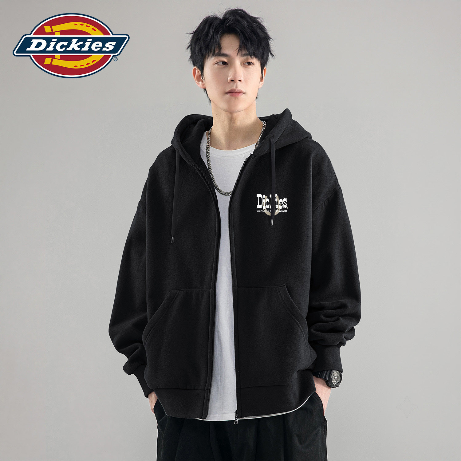 Dickies旗舰店拉链开衫卫衣男款