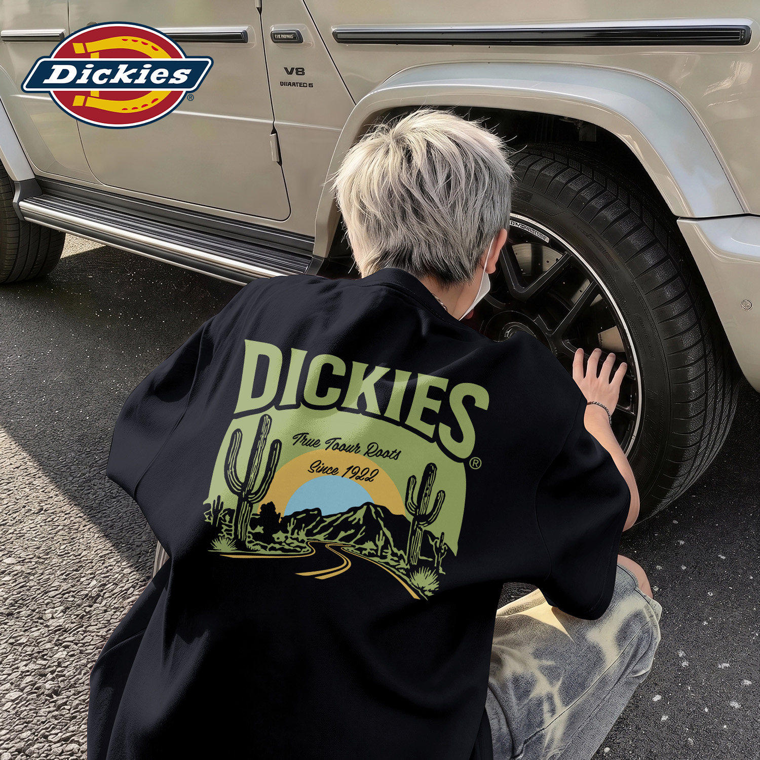 Dickies黑色纯棉短袖T恤