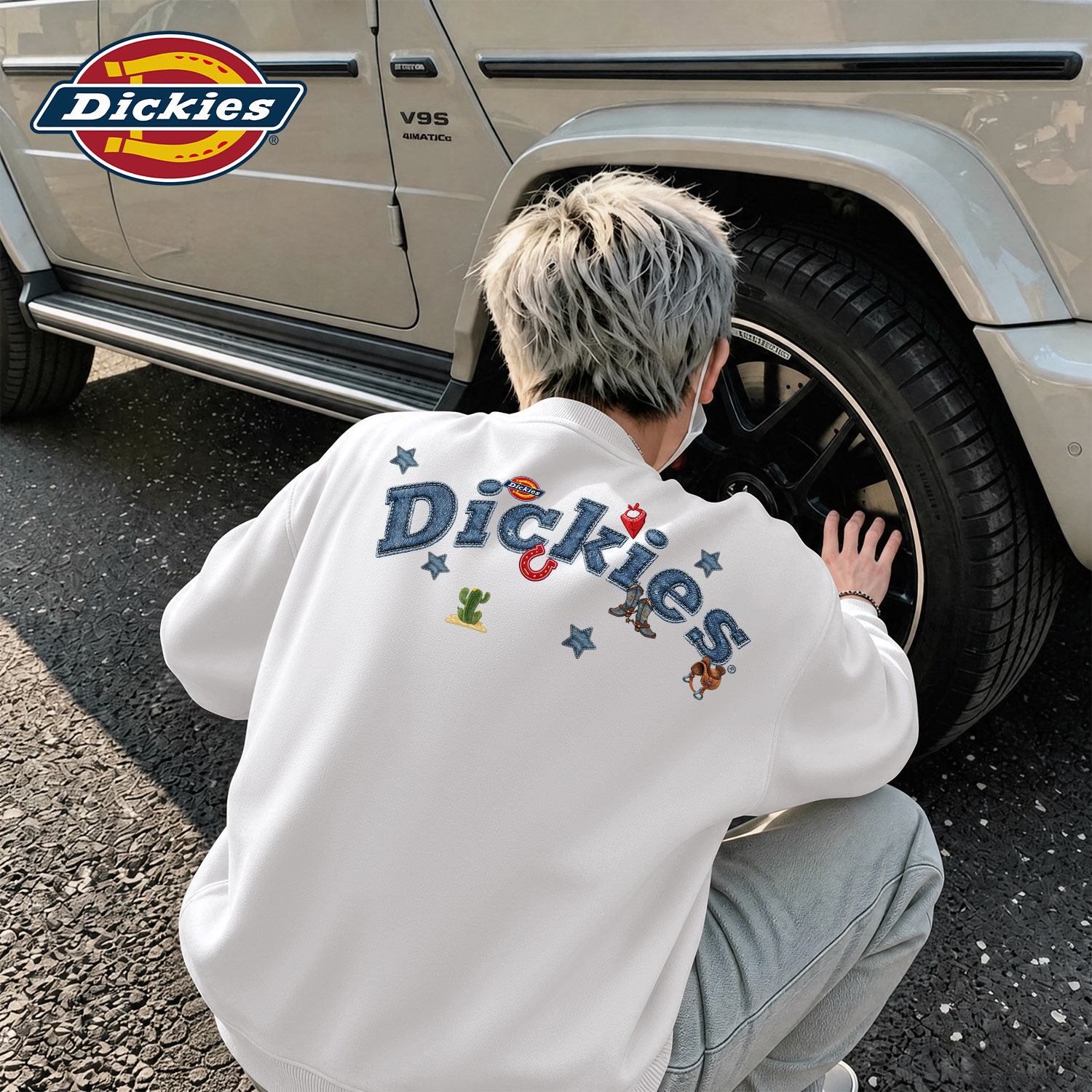 Dickies潮牌美式街头圆领卫衣男