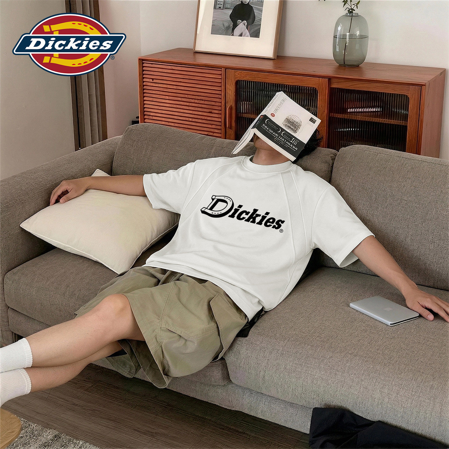Dickies重磅解构拼接圆领短袖t恤