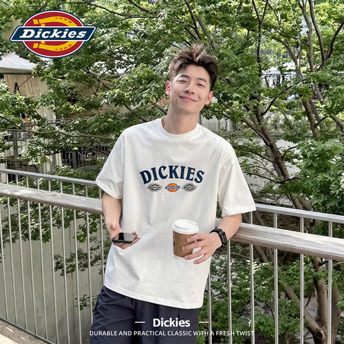 Dickies白色纯棉短袖T恤男