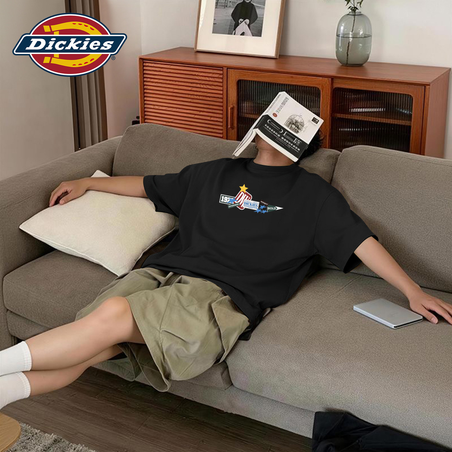 Dickies黑色百搭短袖T恤男生