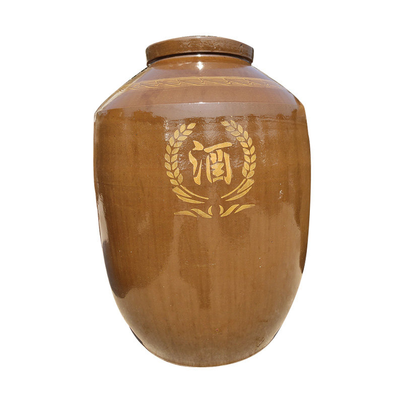 陶瓷大口酒坛子大土陶窖藏老式密封家用复古酒罐平口盖10-2000斤