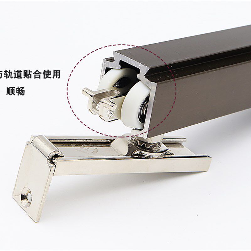 双向缓冲阻尼滑轮推拉移门移门自清洁吊轮吊轨吊滑 木门缓冲阻尼
