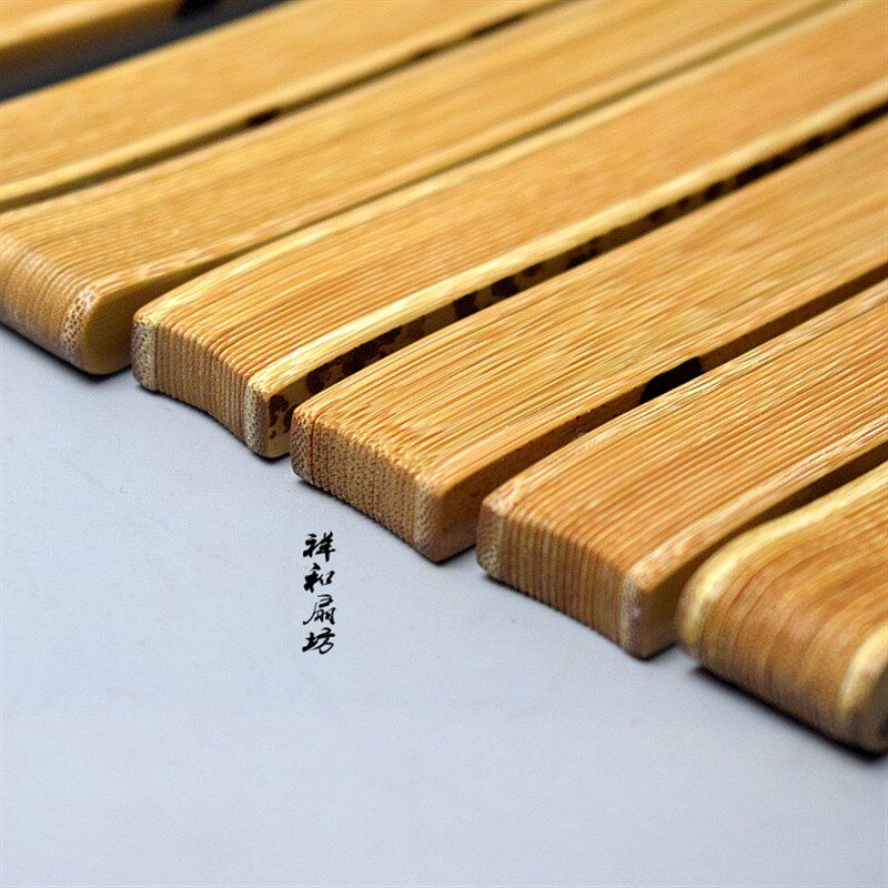 精工名家贴梁刮篾棱云南红湘妃竹文玩折扇贵香梅鹿凤眼玉芯苏纯手