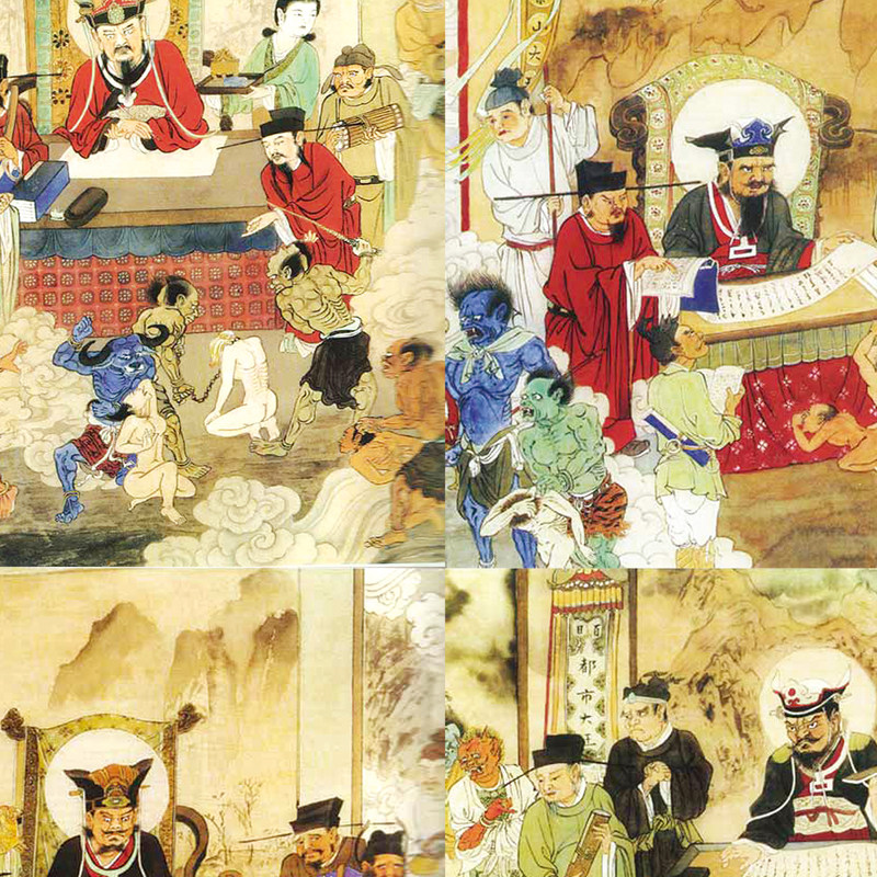 十殿阎罗王卷轴画地府十王神像挂画客厅装饰画道场水陆法会丝绸画