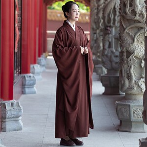缎梵广袖海青居士服女夏季薄款海清服男宽袖僧服僧袍垂顺僧衣透气