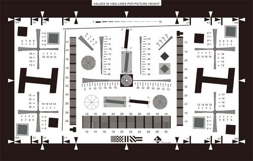 3nh ISO12233分辨率测试卡4000线增强型0.5,1,2,4,8倍