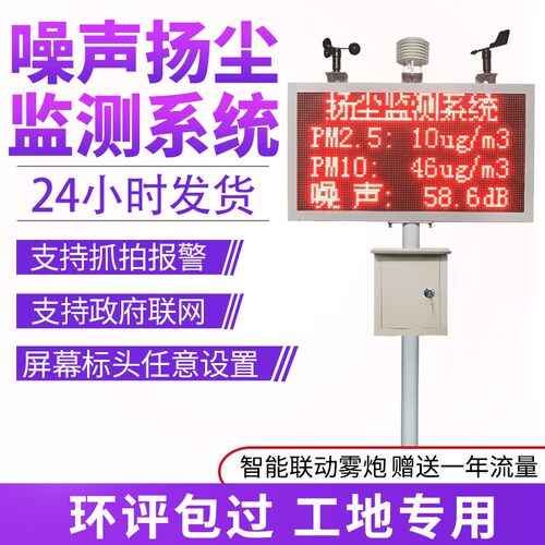 19新款扬尘监测工地在线扬尘检测仪检测粉尘噪音扬尘噪音监测系统