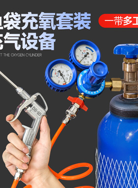 活鱼运输充氧气输氧套餐氧气管充氧枪氧气表活鱼袋子打包充氧设备