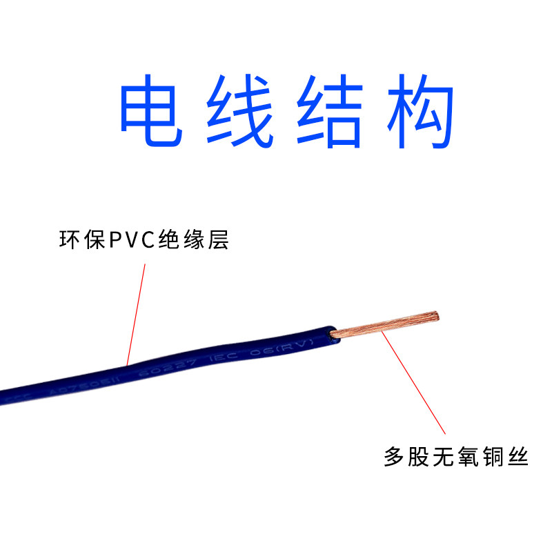 金环球 单芯多股电子线RV 1.0平方 软电线无氧铜芯纯铜电源线导线
