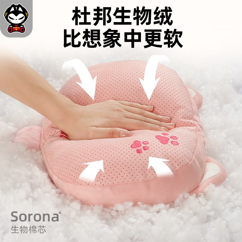 女生可爱汽车头枕座椅开车护颈枕透气夏车用车载靠枕小车腰靠套装