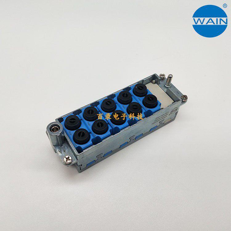 WAIN唯恩气动模块组合6孔10针连接器哈丁浩亭电气一体化航空插头