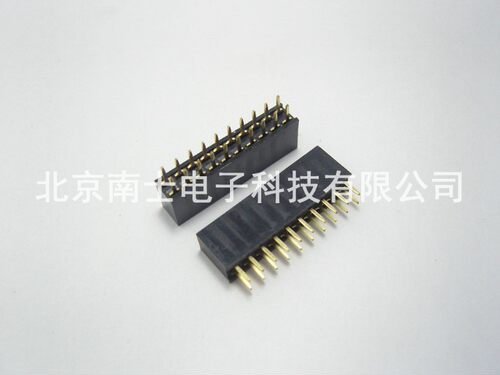 镀金 2*10P 20PIN 直插 双排座 双排母座 排针插座 间距2.54MM