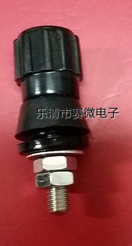 铜 接线柱 JS-107 安装孔5MM 螺杆铜螺帽螺丝铁 红黑