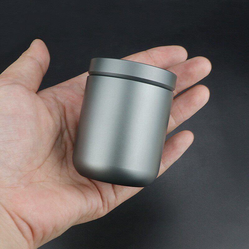铝合金便携旅行茶叶罐密封防潮收纳罐商务中式大号茶罐随身茶叶盒