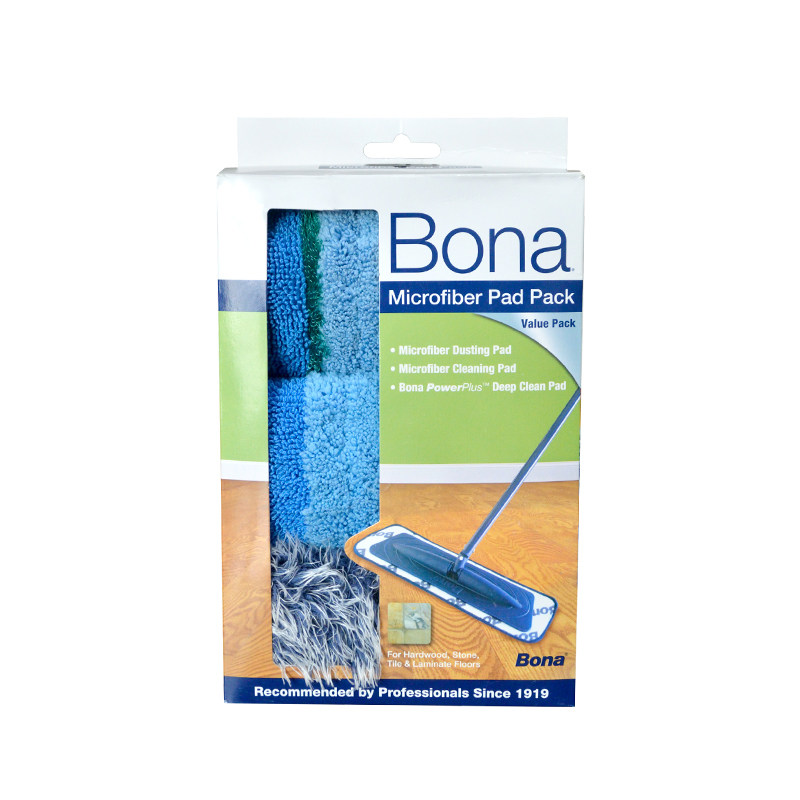 博纳Bona博纳海藻纤维清洁垫家用拖布静电除尘拖把布3块组合套装