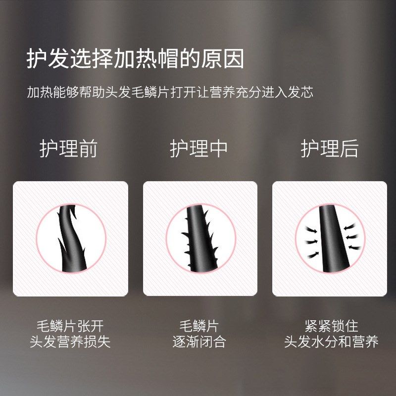 加热帽护发电热帽发膜发热帽女家用蒸汽头发护理蒸发帽染发焗油帽