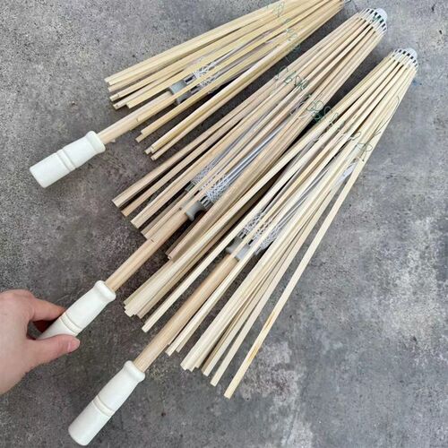 油纸伞diy工艺伞骨架古风花伞拍照道具花瓣满天星手工环创编制伞
