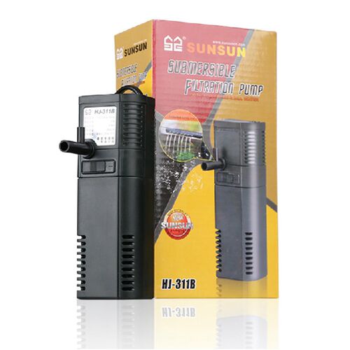 森森HJ小型内置过滤器水循环增氧泵2W小鱼缸迷你净水器带雨淋瀑布