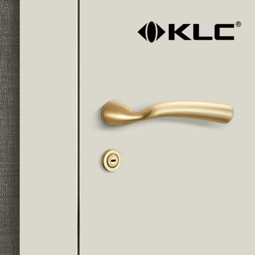 KLC黑色门锁意式极简木门锁磁吸门锁室内卧室房门锁分体执手把手