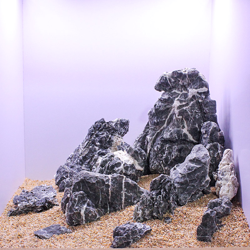 鱼缸造景骨架定制来图定制成都上门定做景观青龙石松皮石沉木骨架