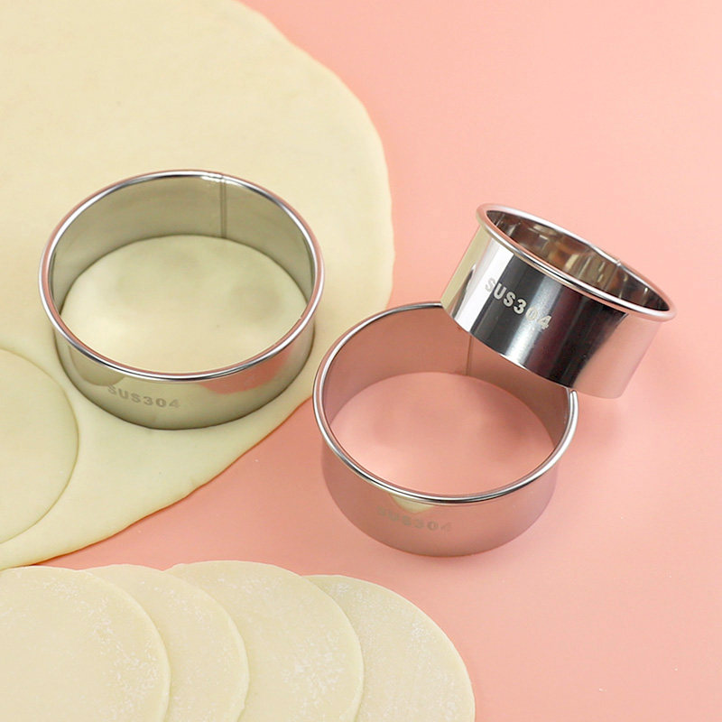 304不锈钢压水饺皮神器家用包子压皮器米粿模具蛋糕面饼圆形切模