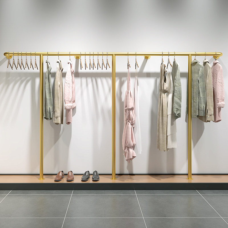 女装店展示架挂衣架衣服架子婚纱创意上墙架陈列架壁挂式服装货架