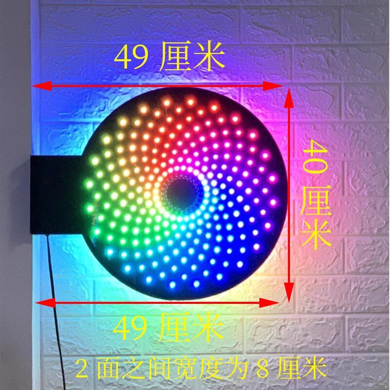 美容美发转灯理发店灯发廊理发标志灯美发挂墙风车双面LED贴片灯