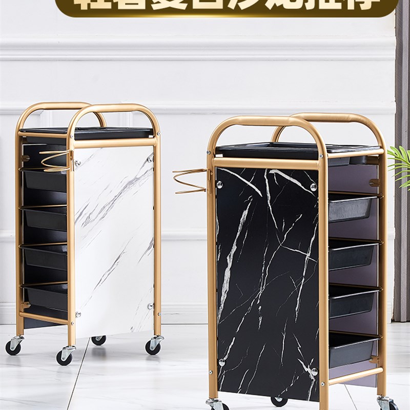 美发车发廊手推车杠车美容小推车理发店烫染工具车复古包邮理发师