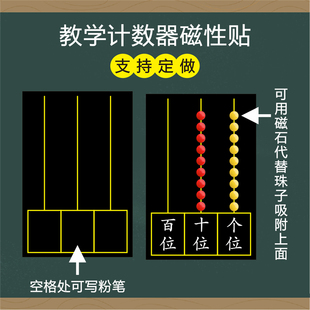 磁性计数器数位顺序表个十百千万小学数学万以内数的认识一二年级
