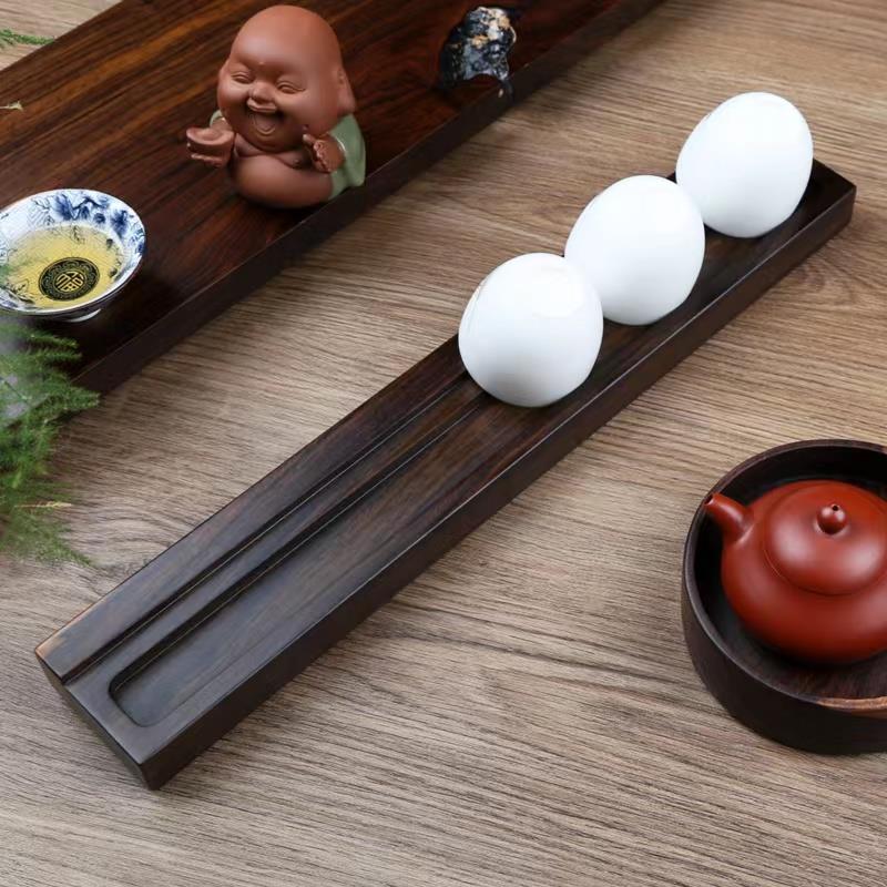 黑檀木实木杯架功夫茶杯沥水杯托架收纳架子杯垫茶具茶道配件复古