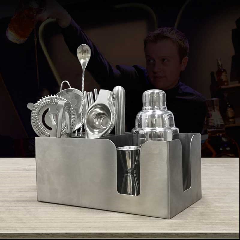 不锈钢调酒器套装奶茶工具鸡尾酒自学调酒器酒吧家用调酒收纳盒