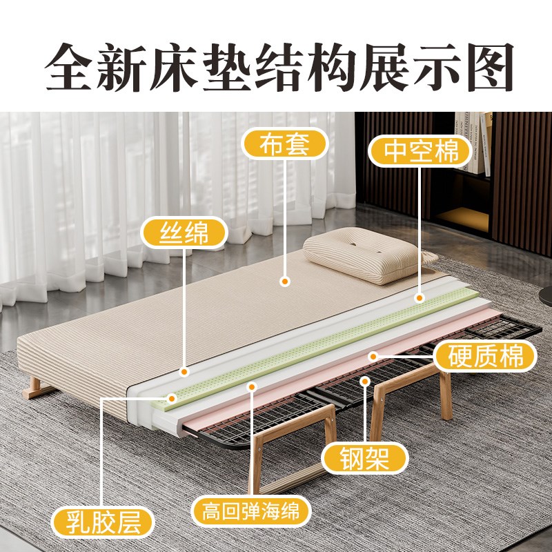 申亚折叠床两用多功能办公室午休床午睡床沙发床双人可折叠宿舍