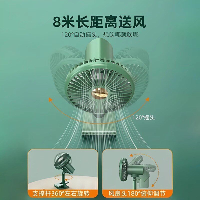 车载风扇汽车内散热换气扇新型usb充电自动摇头排风扇制冷小空调